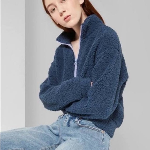 wild fable Jackets & Blazers - Wild Fable Blue Sherpa Jacket